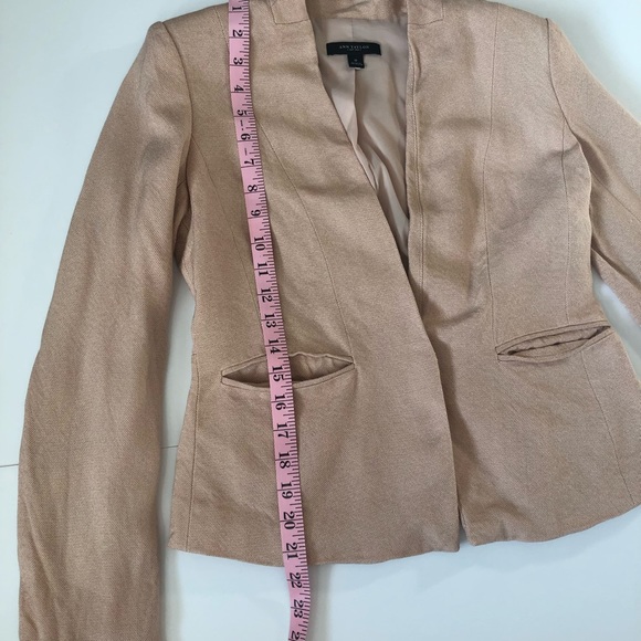 Ann Taylor Nude Pink Blazer with silver clasp - Picture 5 of 6